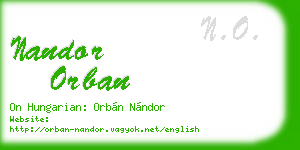 nandor orban business card